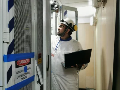 Commissioning works in a live equipment room
