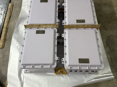 Equipment enclosures prepared for shipment
