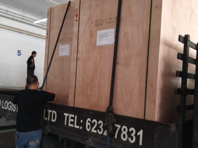 Crates loaded for delivery