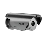 Pelco ExSite Enhanced Thermal 2 Series fixed explosion-proof camera in stainless steel housing, front three-quarter view