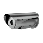 Pelco ExSite Enhanced Thermal 2 Series camera, side profile of the stainless steel enclosure