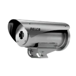Pelco ExSite Enhanced Thermal 2 Series camera with mounting bracket, rear three-quarter view