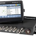 Jotron Tron AIS TR-8000 MkII Class A, showing the 7-inch touch screen display unit and the separate transceiver